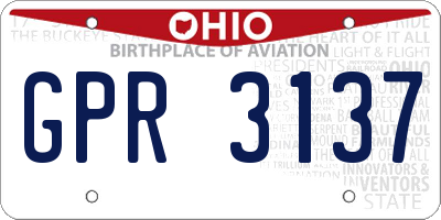 OH license plate GPR3137