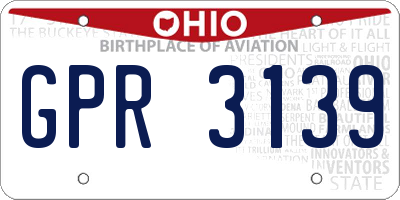 OH license plate GPR3139