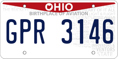 OH license plate GPR3146