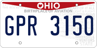 OH license plate GPR3150