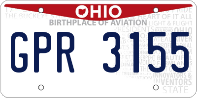 OH license plate GPR3155