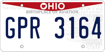 OH license plate GPR3164