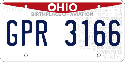OH license plate GPR3166