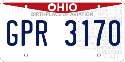 OH license plate GPR3170