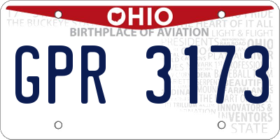 OH license plate GPR3173