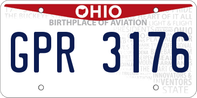 OH license plate GPR3176