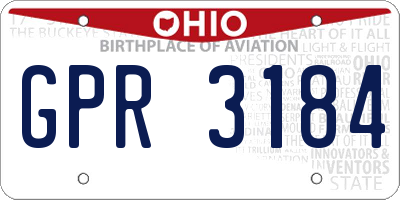OH license plate GPR3184