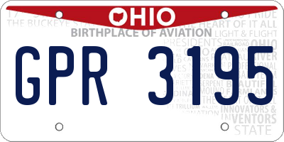 OH license plate GPR3195