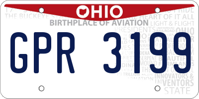 OH license plate GPR3199