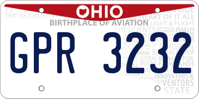 OH license plate GPR3232