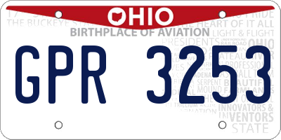 OH license plate GPR3253