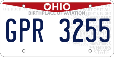 OH license plate GPR3255