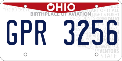 OH license plate GPR3256