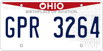OH license plate GPR3264
