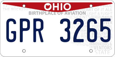 OH license plate GPR3265