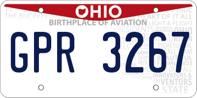 OH license plate GPR3267