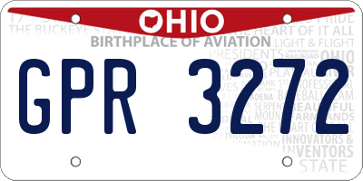 OH license plate GPR3272