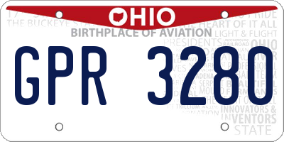 OH license plate GPR3280