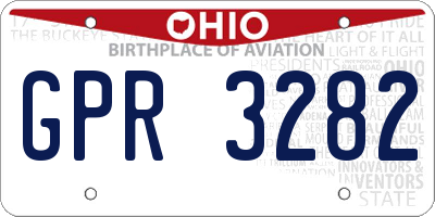 OH license plate GPR3282