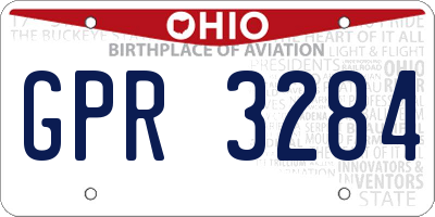 OH license plate GPR3284