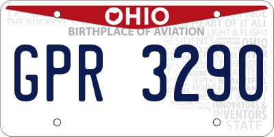 OH license plate GPR3290