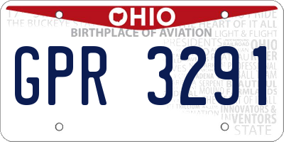 OH license plate GPR3291