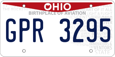 OH license plate GPR3295