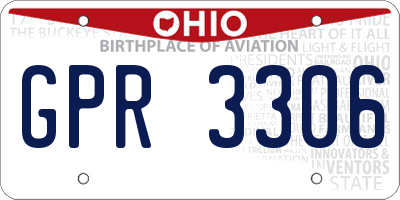 OH license plate GPR3306