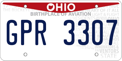 OH license plate GPR3307