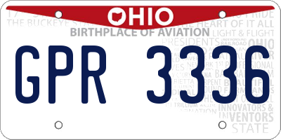 OH license plate GPR3336