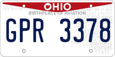 OH license plate GPR3378
