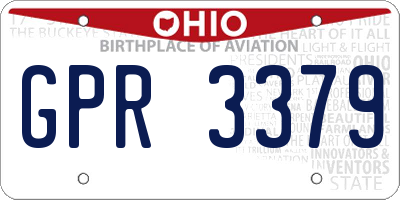 OH license plate GPR3379