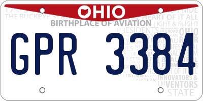 OH license plate GPR3384