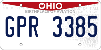 OH license plate GPR3385