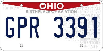 OH license plate GPR3391