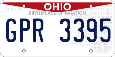 OH license plate GPR3395