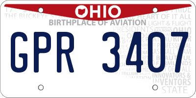 OH license plate GPR3407