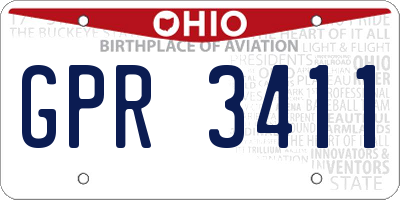OH license plate GPR3411