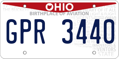 OH license plate GPR3440