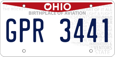 OH license plate GPR3441