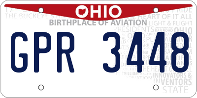 OH license plate GPR3448