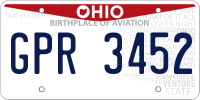 OH license plate GPR3452