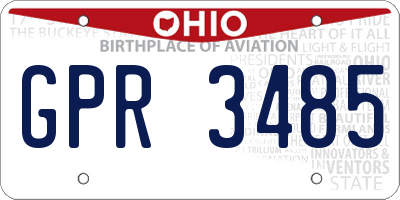 OH license plate GPR3485