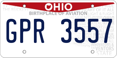 OH license plate GPR3557