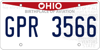OH license plate GPR3566