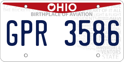 OH license plate GPR3586