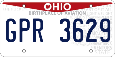 OH license plate GPR3629