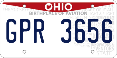 OH license plate GPR3656