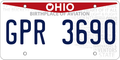 OH license plate GPR3690