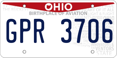 OH license plate GPR3706